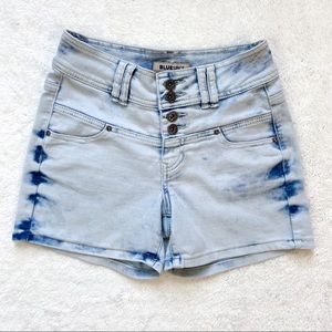 High waisted acid wash jean shorts size 5